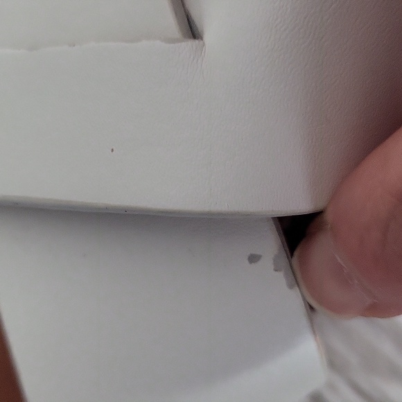 Jack Rogers Slotted Solane X-band White Leather Flip Flops, Size 6M - Picture 12 of 13